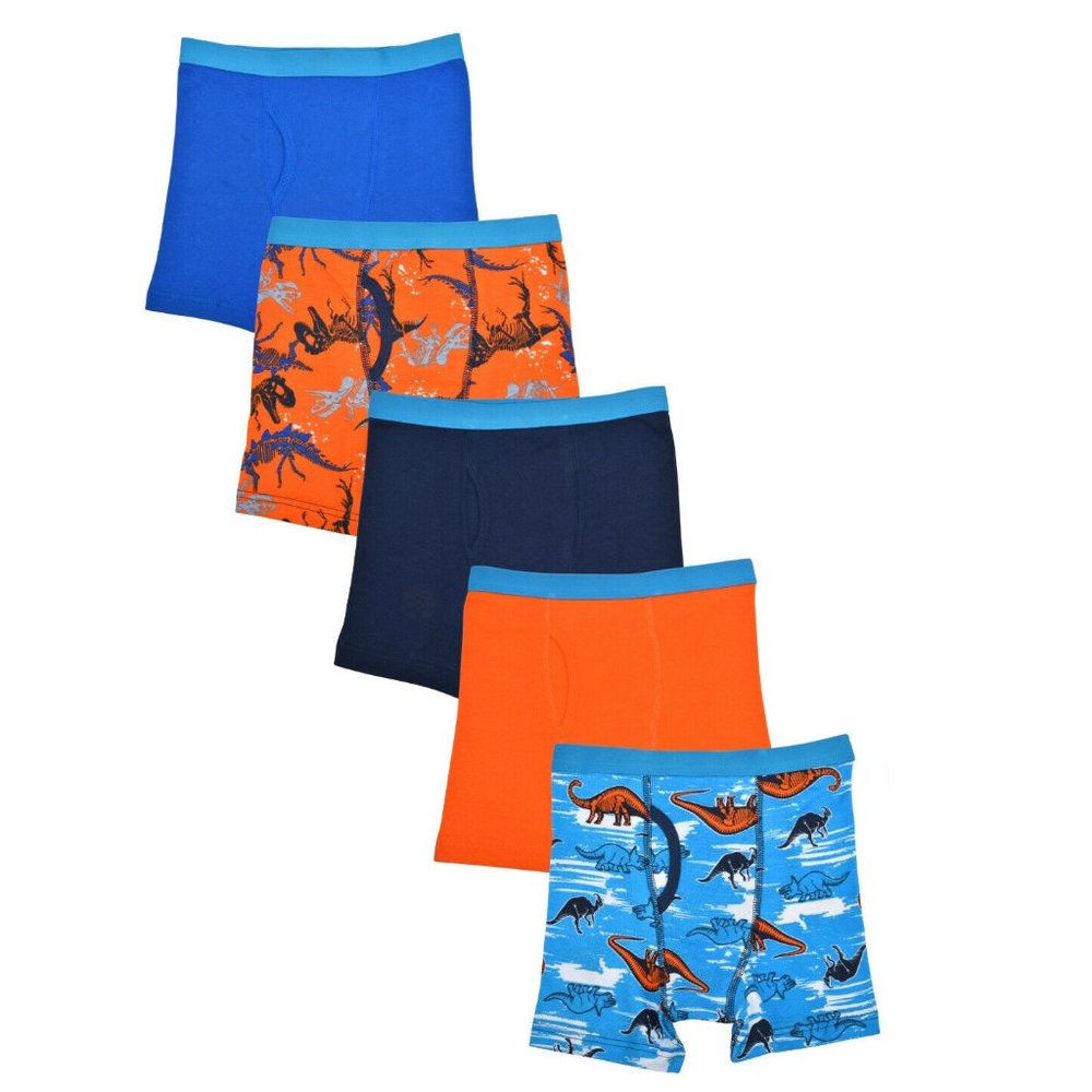 Wonder Nation Boys Underwear 5 Pack Dino Boxer Brief Size L  NWT
